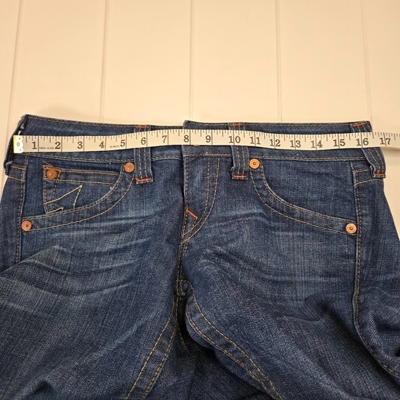 True Religion "Johnny" Low Rise Bootcut Jeans Women's Size 29x34 Dark Wash‎ Y2K - Picture 9 of 13